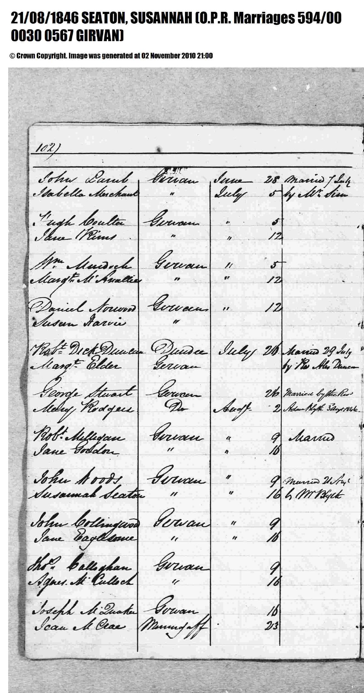 Marriage, 1846 โ John Wood Susannah Seaton Marriage 1848.pdf