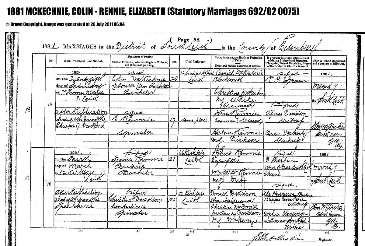 Marriage, 1881 โ Colin McKechnie 1881 Marriage.pdf