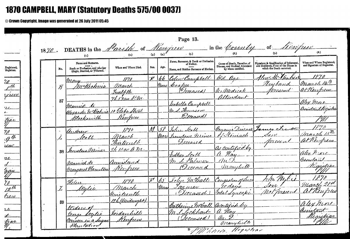 Death, 1870 โ Mary Campbell 1870 Death.pdf