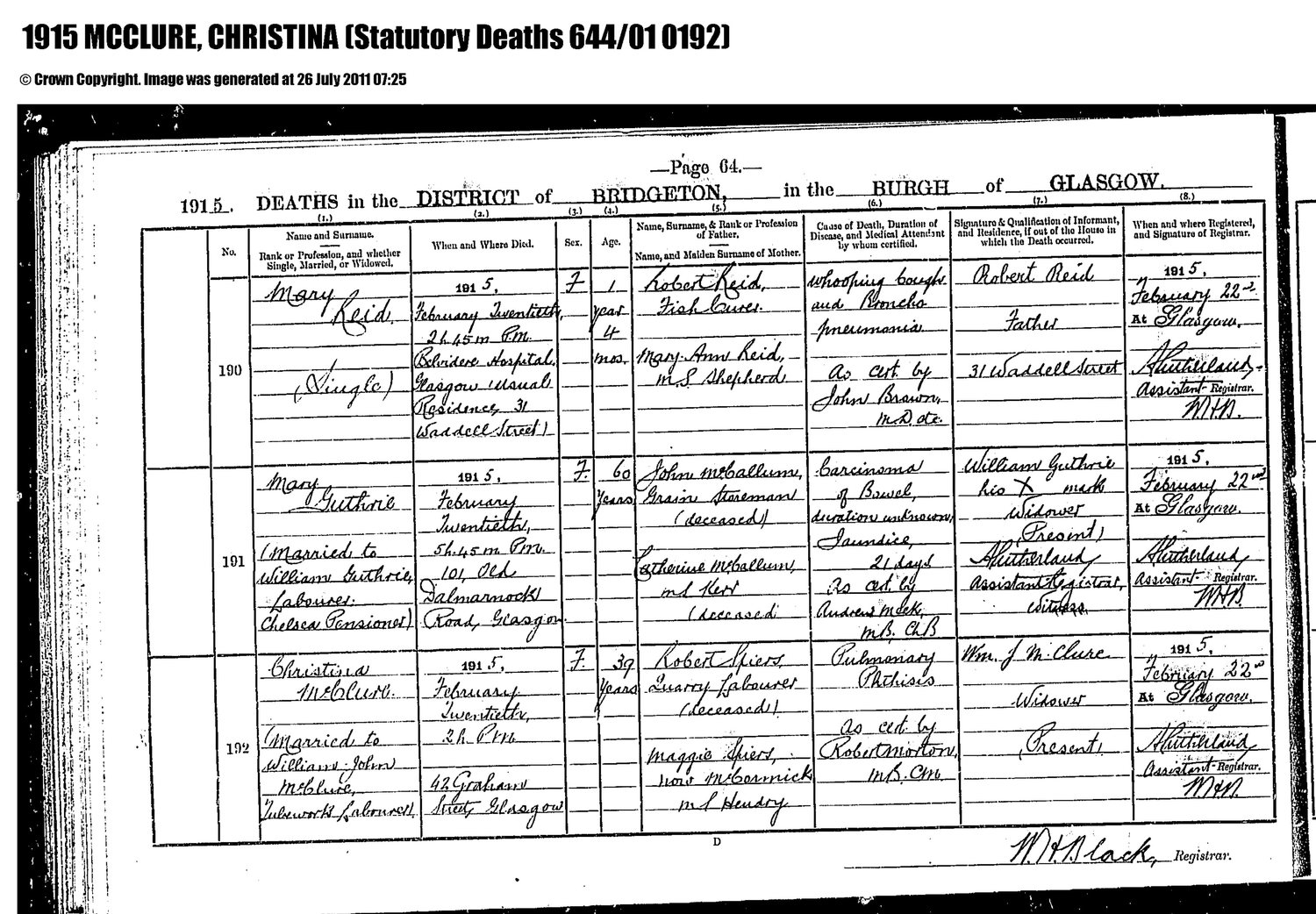 Death, 1915 โ Christina McClure 1915 Death.pdf