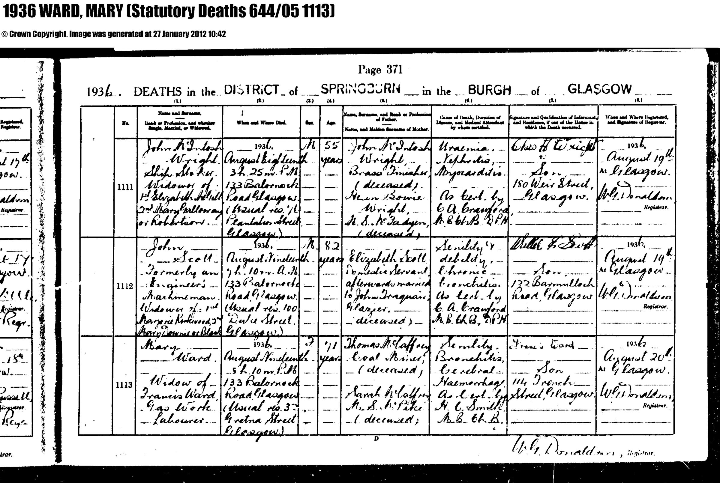 Death of Mary Ward, 1936 โ Mary Ward death 1936.jpg