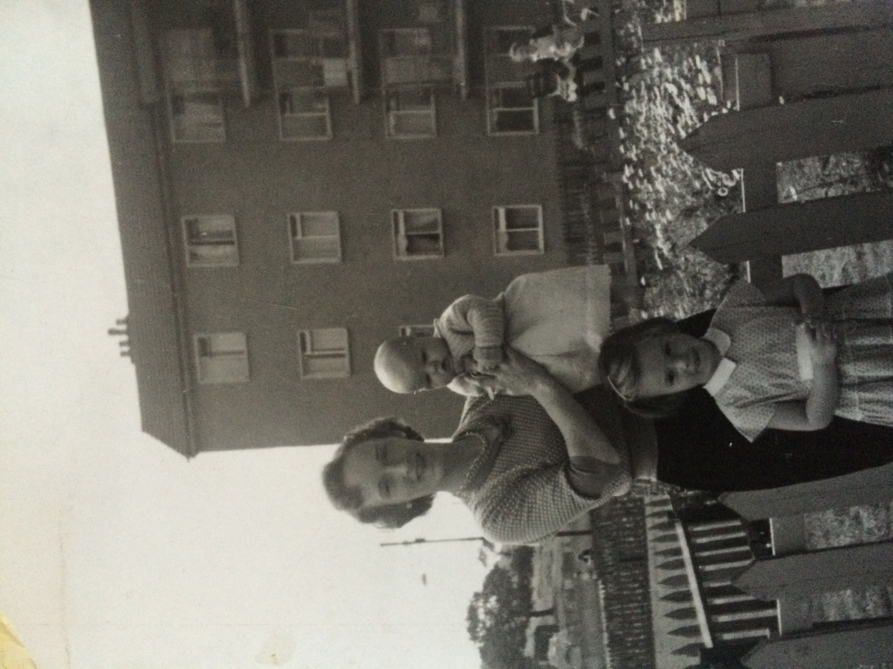 Agnes (Nancy) McClure holding Moira McLean (later Latta), with Helen McClure