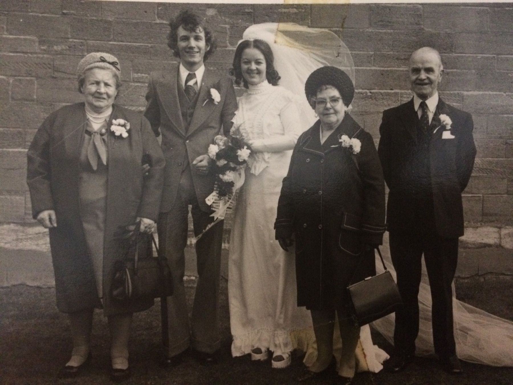 Wedding of Moira McLean (later Latta), with Mary Anne and Joseph McClure