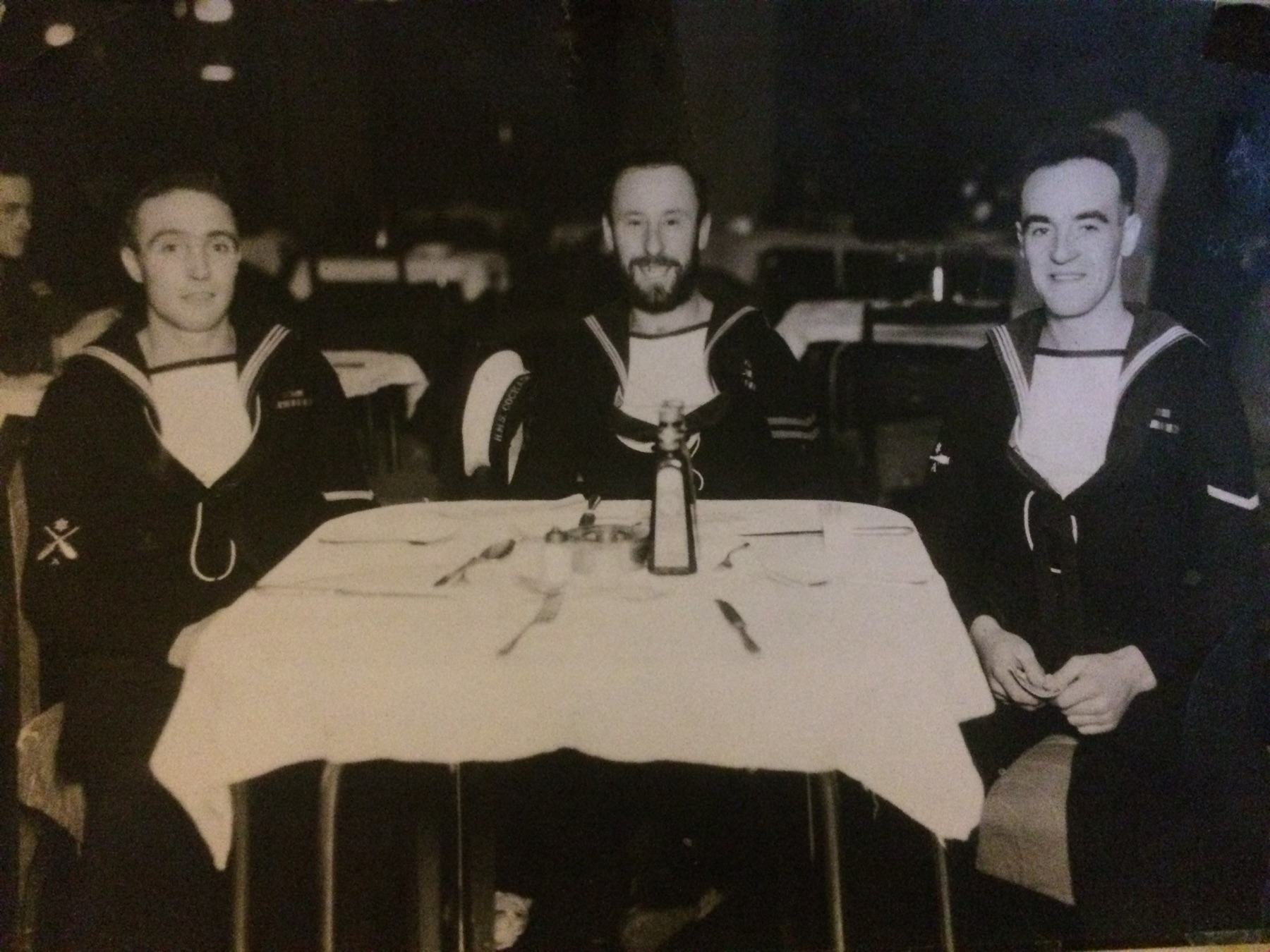 William McClure with Navy friends